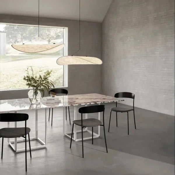 Plafonnier moderne design organique japonais